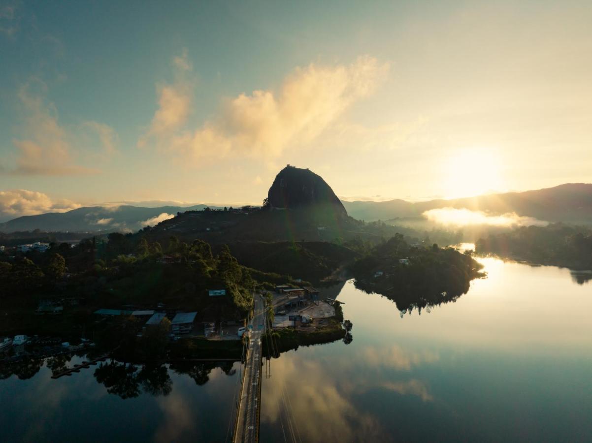 The Boato Hotel Guatape Exterior photo Aerial view of Mount Warning